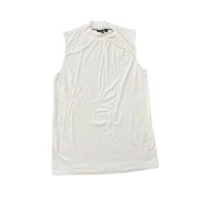 Hugo Boss Women's Ivory Emise Twist Neck Sleeveless Top XL
